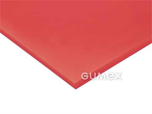 Polyuretanová deska PU44, tloušťka 2mm, šíře 1000x2000mm, 65°ShA, PU, -30°C/+80°C, červená